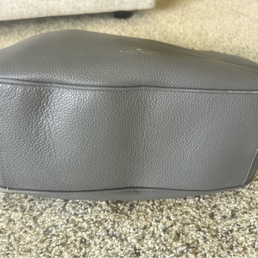 Kate Spade Pebbled Leather Hobo in Gray - Picture 4 of 7